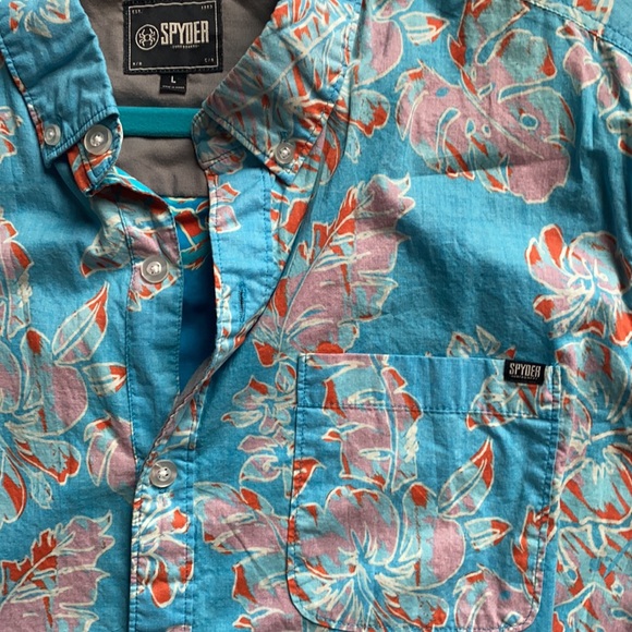BUNDLE Men’s Flower Shirts Spyder Surf Large - Picture 5 of 6